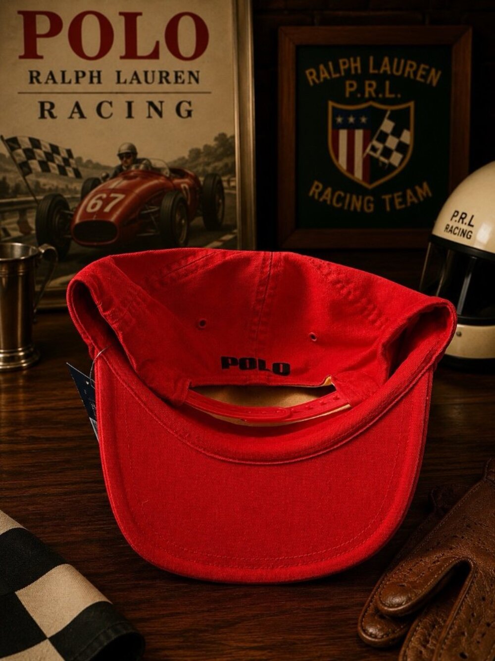 Polo Ralph Lauren Mens Motorsport RL Racing Patch Twill Adjustable Hat Cap NEW - Picture 3 of 4